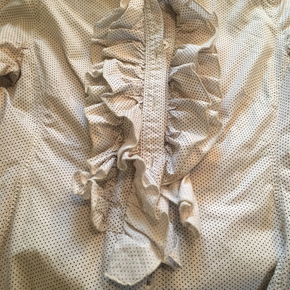 7 - Polka Dot Button Down Top With Ruffles - image 1